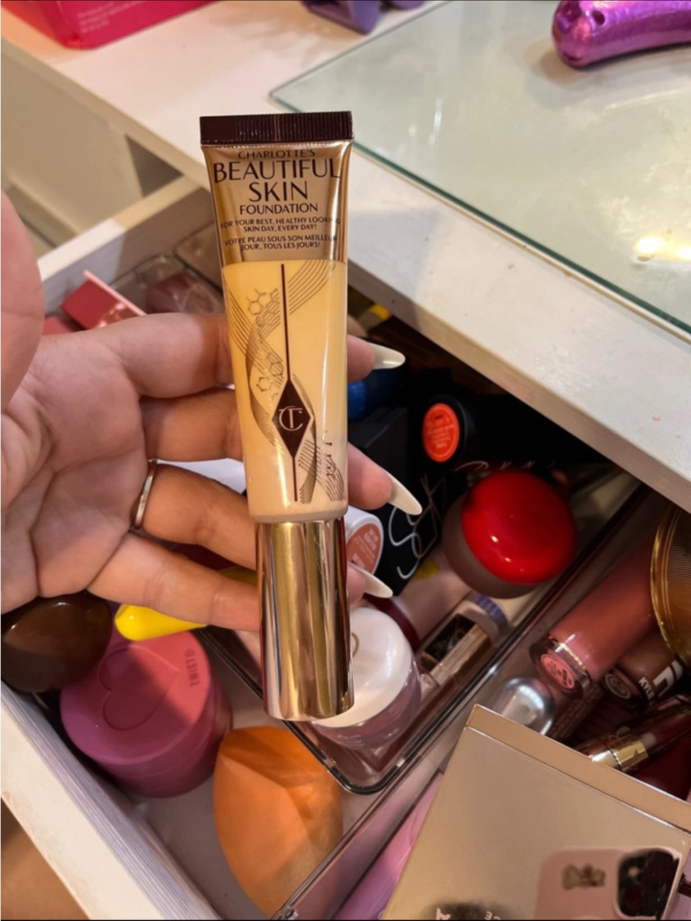 Charlotte Tilbury Beautiful Skin Foundation - Light Beige Tube